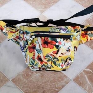 Hawaiian Floral Pin Up Retro Aloha Fanny Pack Belt Bag